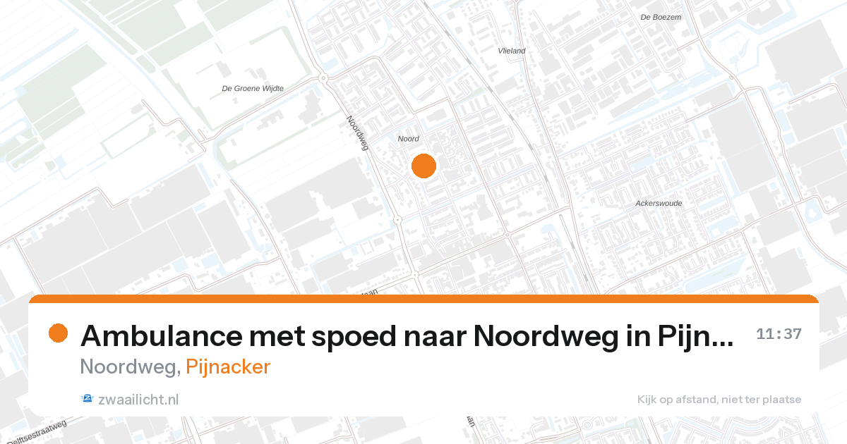 Ambulance met spoed naar Noordweg in Pijnacker — 12 mrt 2026