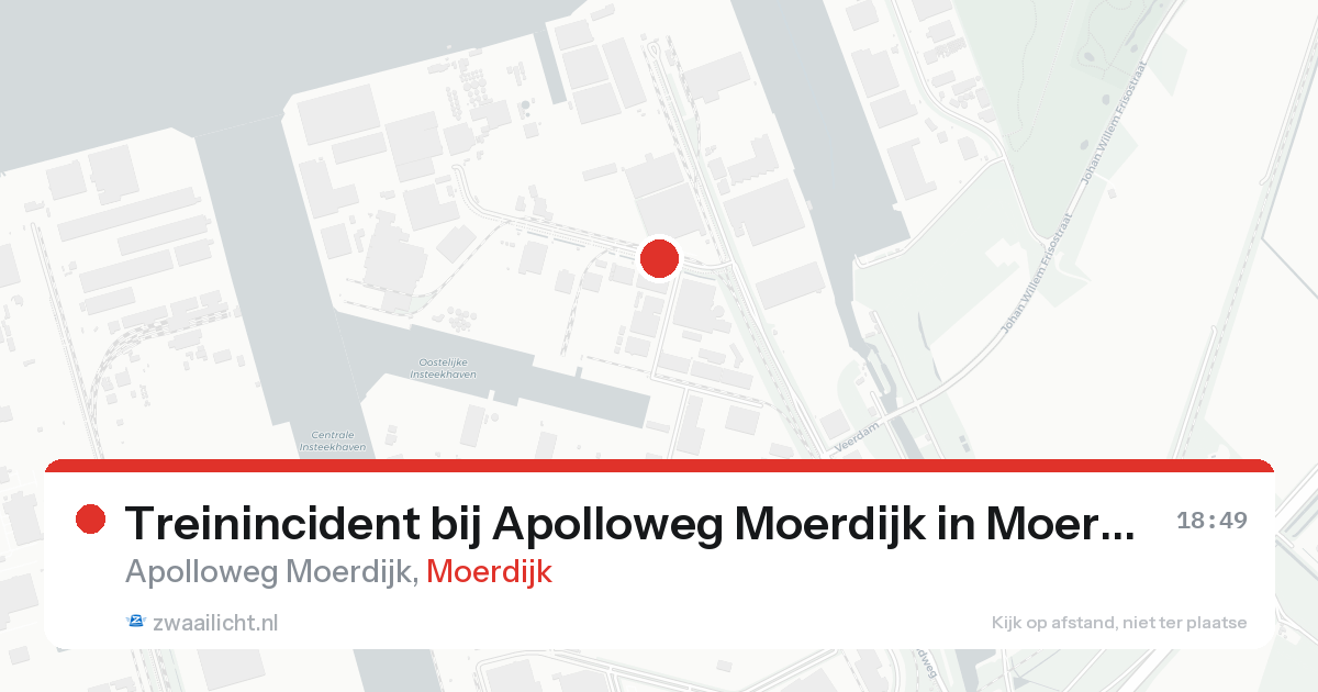 Treinincident bij Apolloweg Moerdijk in Moerdijk — 19 aug 2026