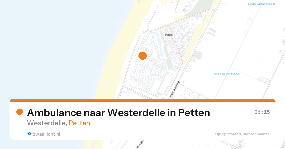 Ambulance naar Westerdelle in Petten — 23 aug 2026
