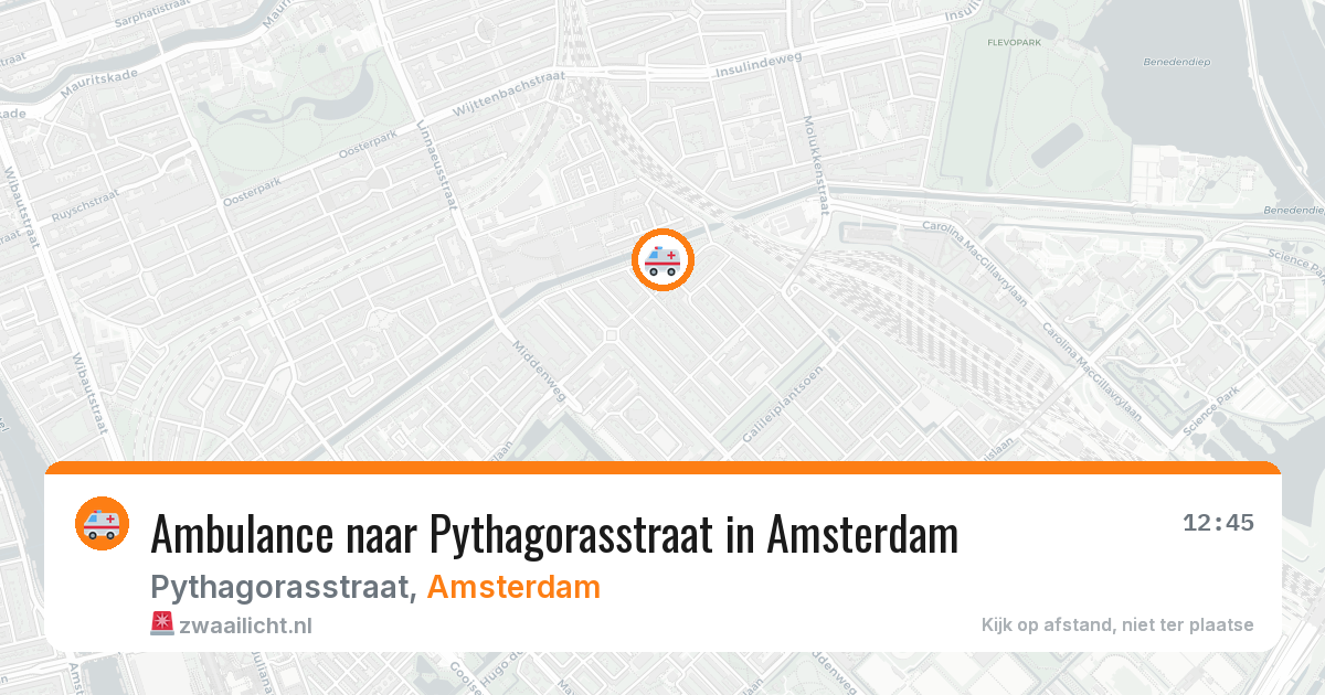 Ambulance naar Pythagorasstraat in Amsterdam — 16 jun 2026
