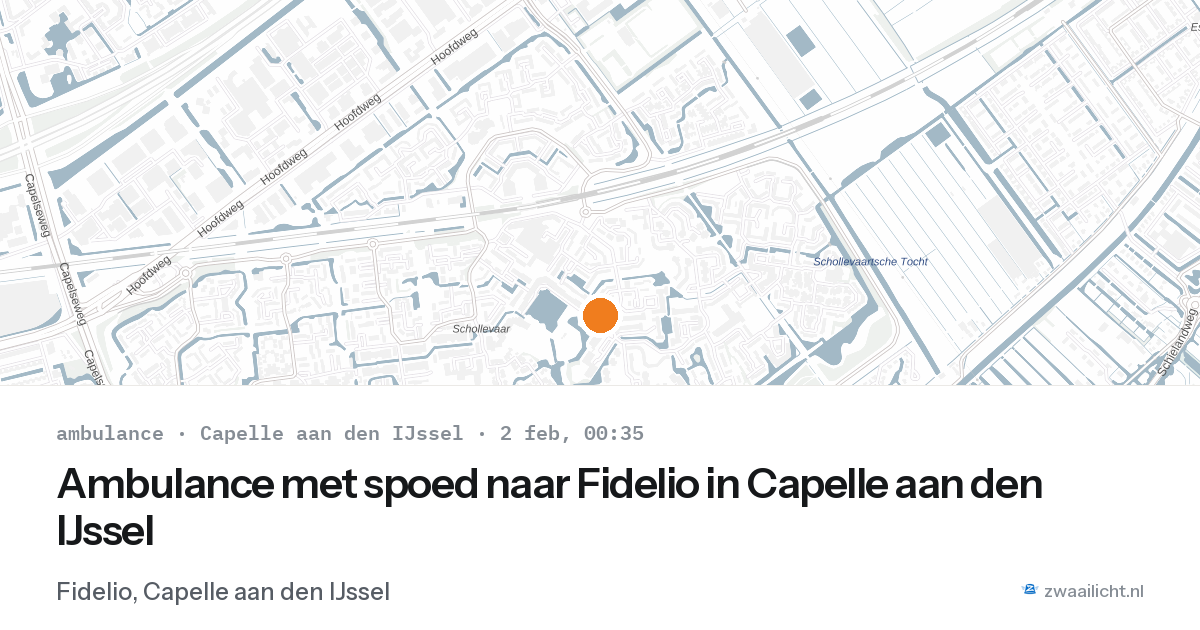 Ambulance met spoed naar Fidelio in Capelle aan den IJssel — 1 feb 2026