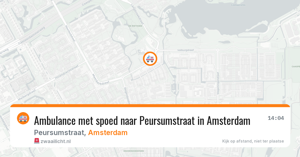 Ambulance met spoed naar Peursumstraat in Amsterdam — 15 jun 2026