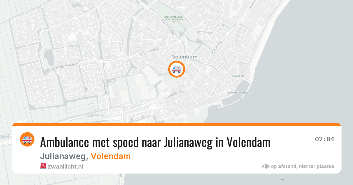 Ambulance met spoed naar Julianaweg in Volendam — 23 mei 2026