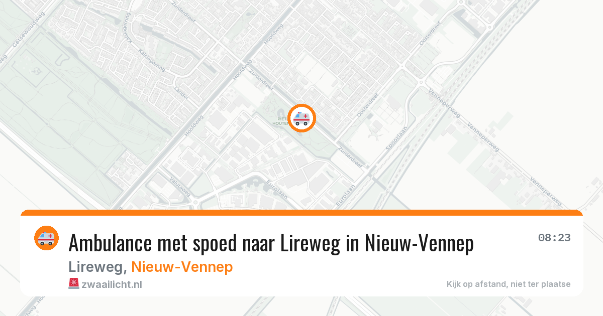Ambulance met spoed naar Lireweg in Nieuw-Vennep — 20 jan 2026