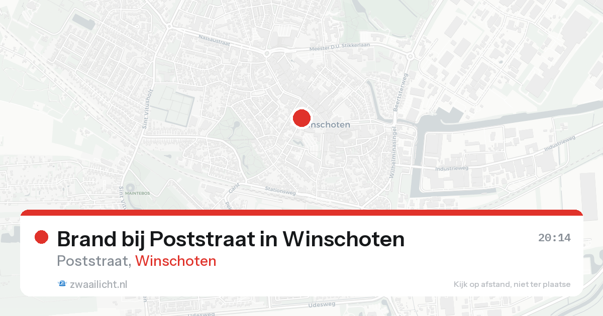 Brand bij Poststraat in Winschoten — 15 aug 2026