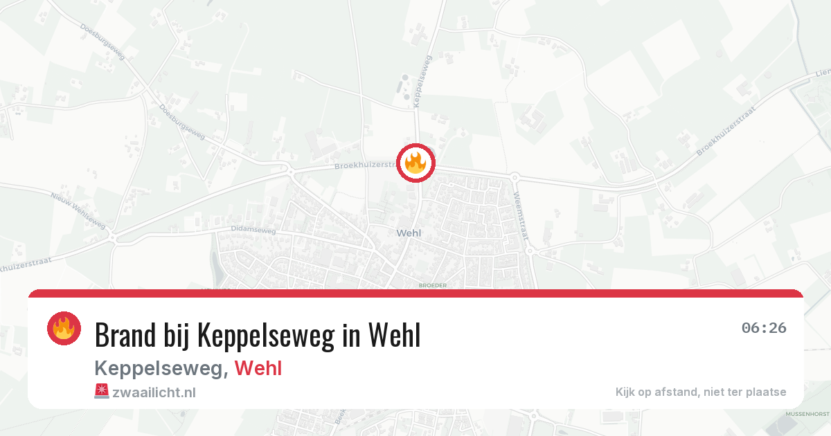 Brand bij Keppelseweg in Wehl — 25 mrt 2026