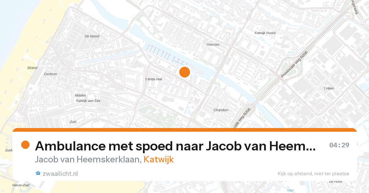 Ambulance met spoed naar Jacob van Heemskerklaan in Katwijk — 6 apr 2026