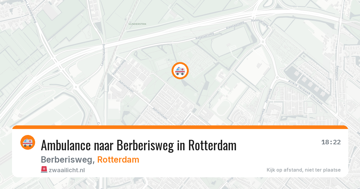 Ambulance naar Berberisweg in Rotterdam — 25 mrt 2026