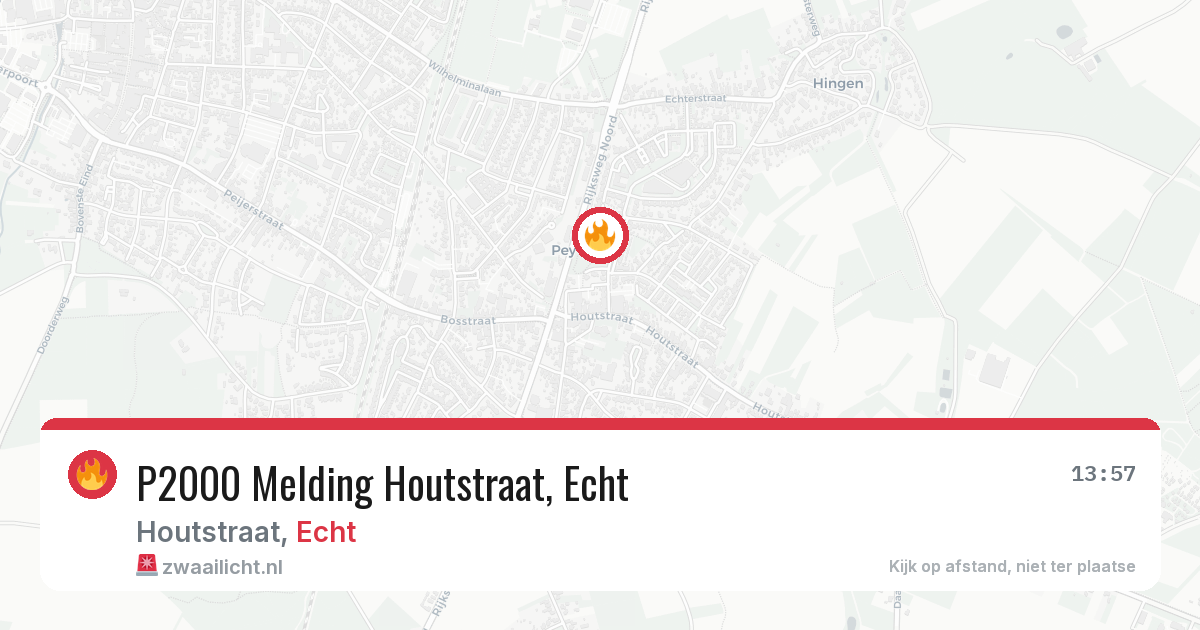 P2000 Melding Houtstraat, Echt — 15 feb 2026