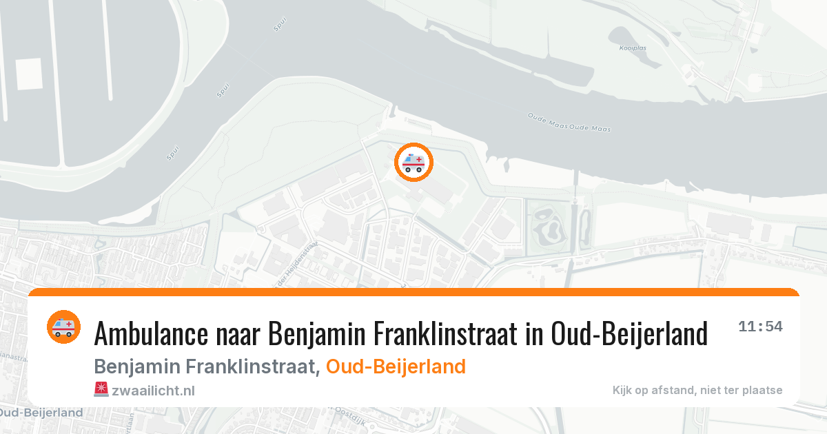 Ambulance naar Benjamin Franklinstraat in Oud-Beijerland — 18 mei 2026