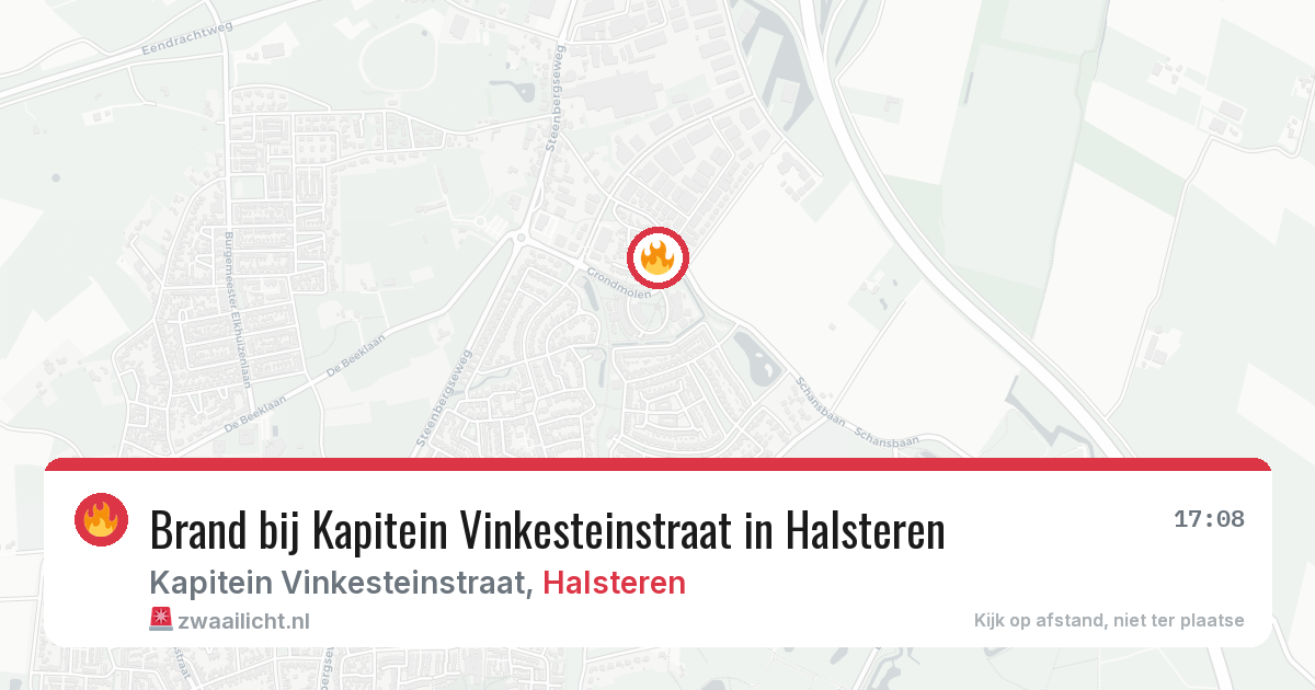 Brand bij Kapitein Vinkesteinstraat in Halsteren — 27 jun 2026