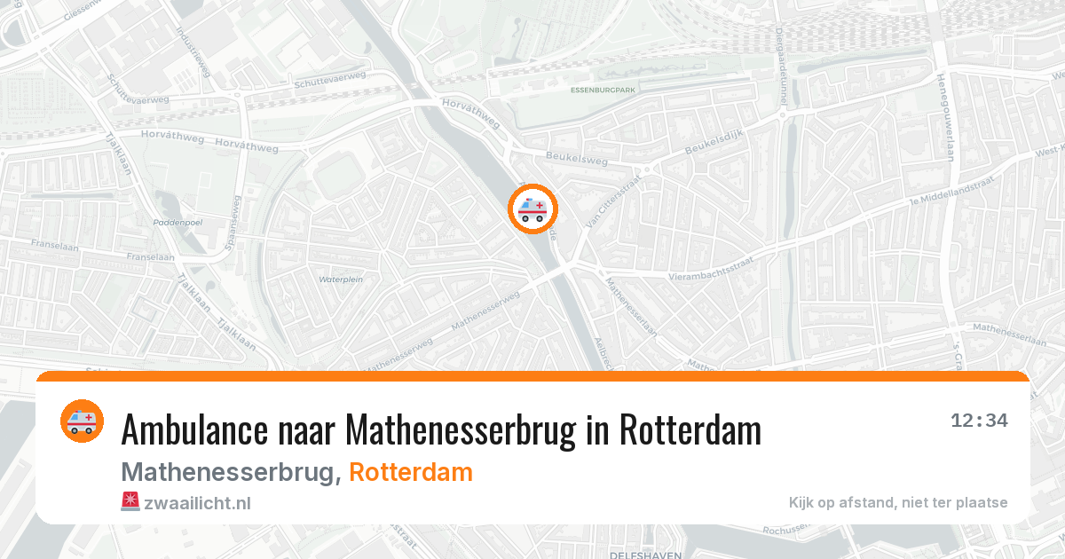Ambulance naar Mathenesserbrug in Rotterdam — 11 aug 2026
