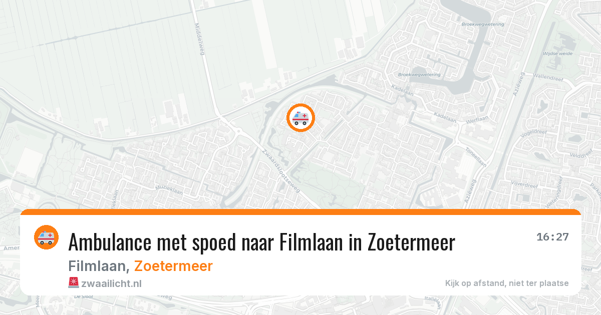 Ambulance met spoed naar Filmlaan in Zoetermeer — 19 mei 2026