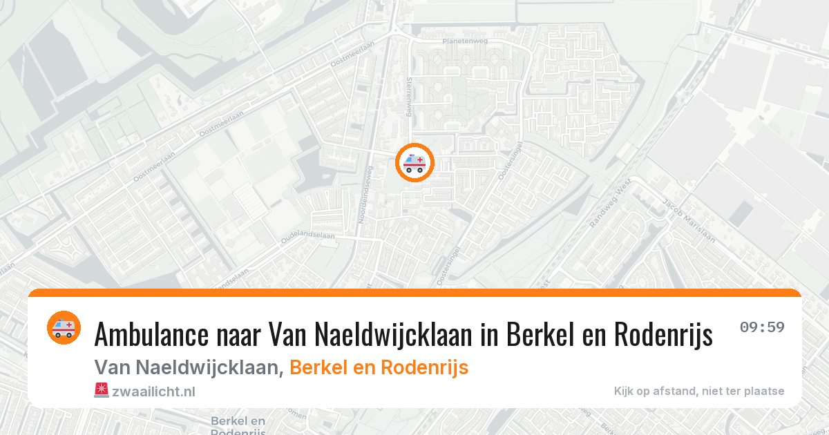 Ambulance naar Van Naeldwijcklaan in Berkel en Rodenrijs — 10 aug 2026