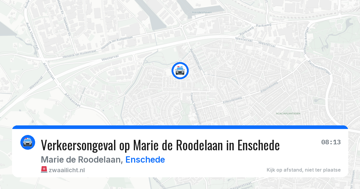 Verkeersongeval op Marie de Roodelaan in Enschede — 9 apr 2026