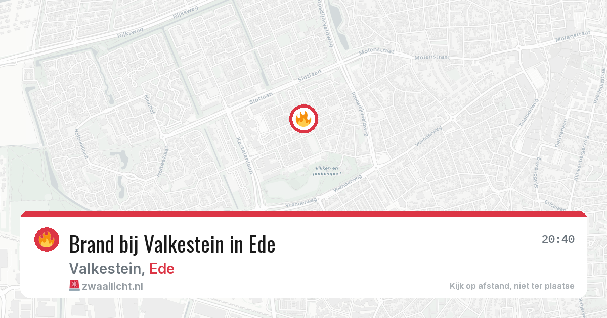 Brand bij Valkestein in Ede — 14 mei 2026