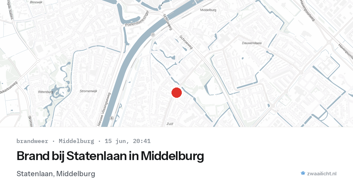 Brand bij Statenlaan in Middelburg — 15 jun 2026