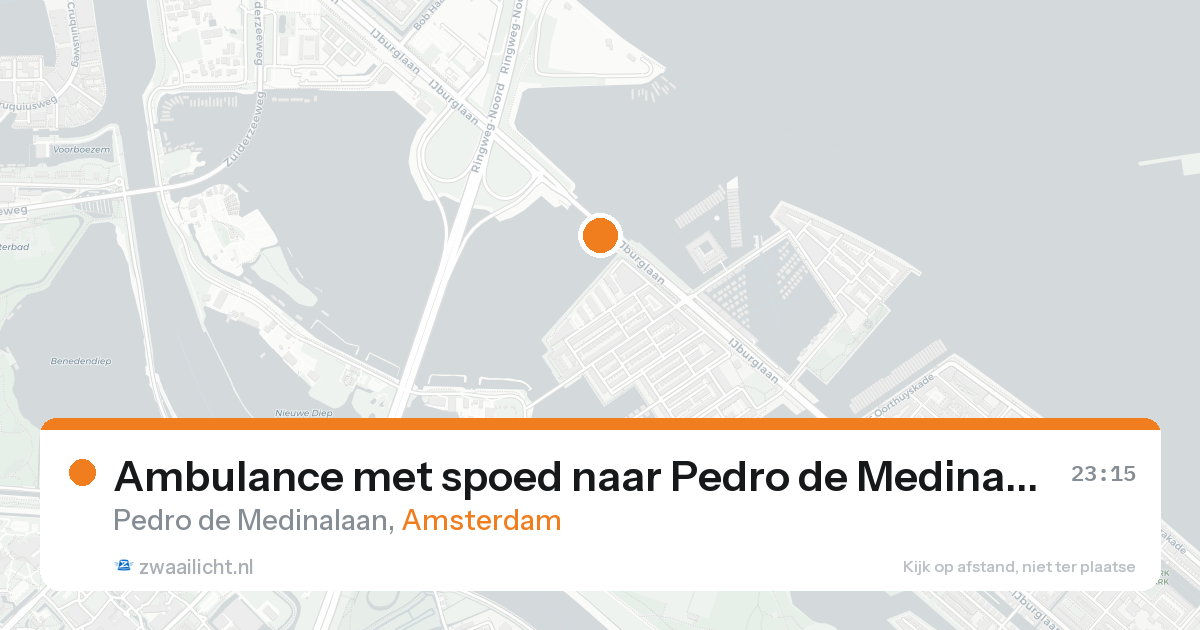 Ambulance met spoed naar Pedro de Medinalaan in Amsterdam — 23 aug 2026