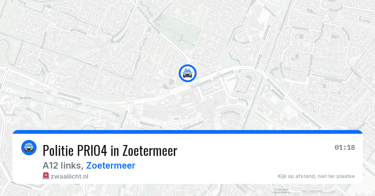 Politie PRIO4 in Zoetermeer — 4 mei 2026 | 🚨 Zwaailicht.nl