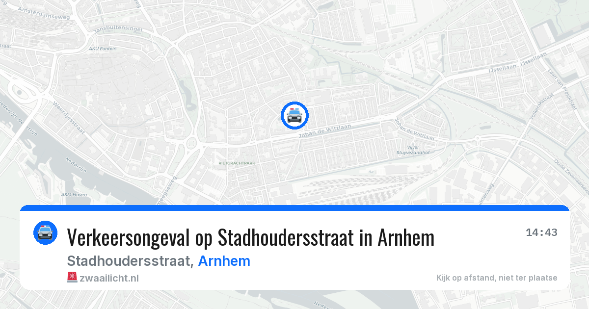 Verkeersongeval op Stadhoudersstraat in Arnhem — 23 mrt 2026