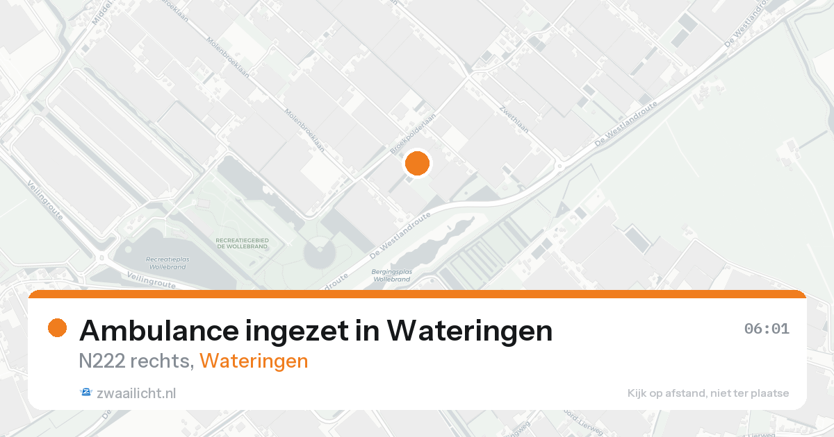Ambulance ingezet in Wateringen — 22 aug 2026