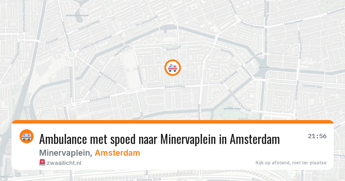 Ambulance met spoed naar Minervaplein in Amsterdam — 18 mei 2026