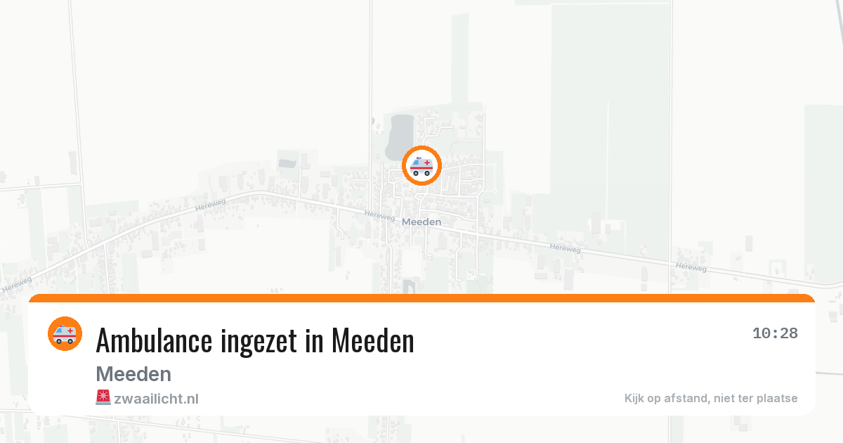 Ambulance ingezet in Meeden — 15 feb 2026 | 🚨 Zwaailicht.nl