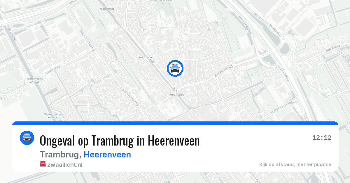 Ongeval op Trambrug in Heerenveen — 28 jan 2026
