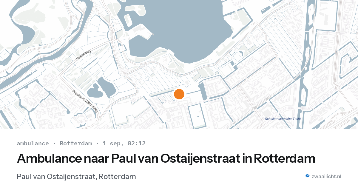 Ambulance naar Paul van Ostaijenstraat in Rotterdam — 1 sep 2026