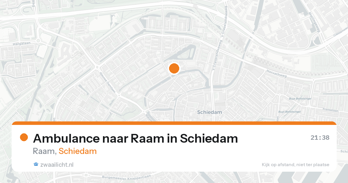 Ambulance naar Raam in Schiedam — 13 jul 2026