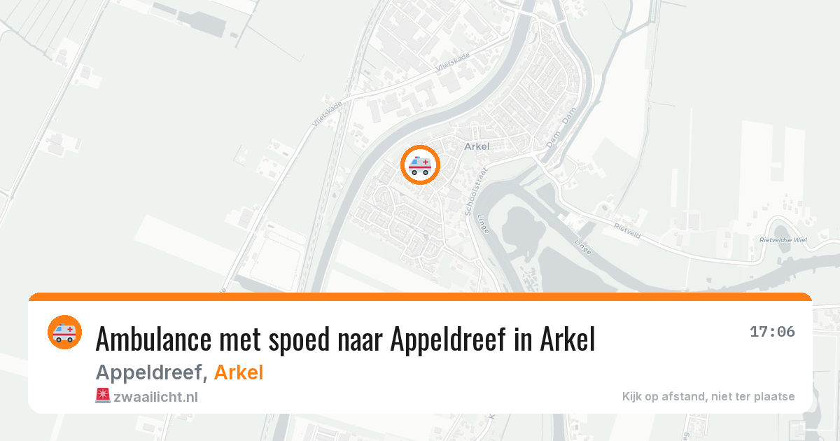 Ambulance met spoed naar Appeldreef in Arkel — 9 jun 2026