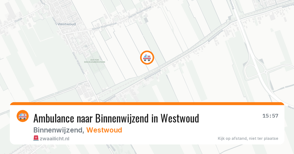 Ambulance naar Binnenwijzend in Westwoud — 29 mei 2026