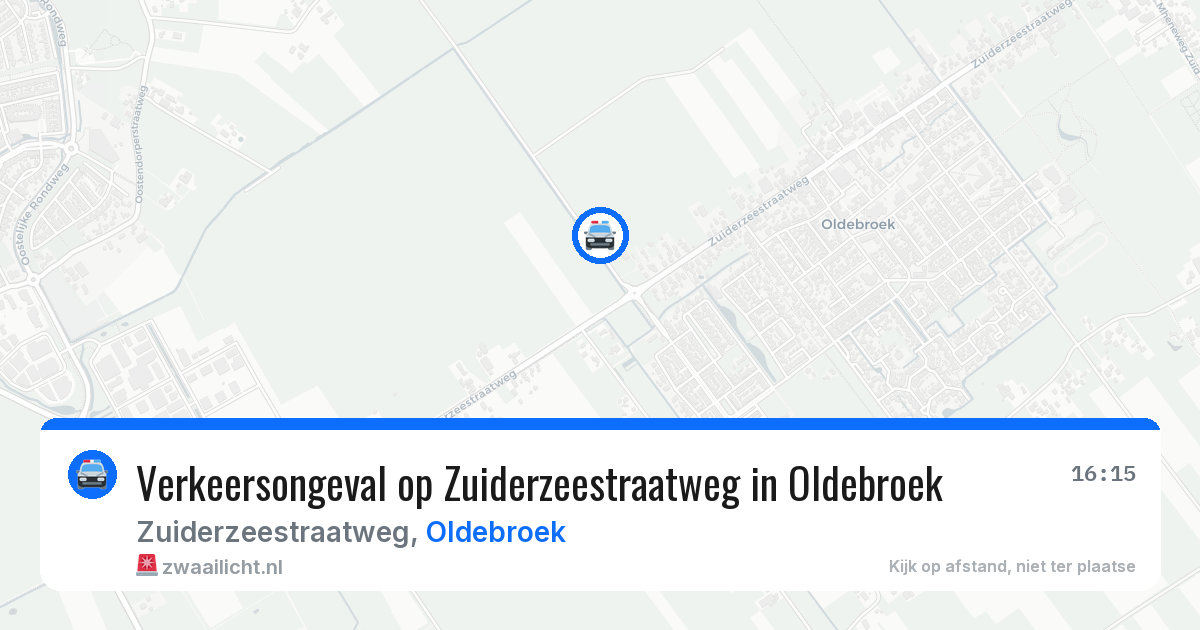 Verkeersongeval op Zuiderzeestraatweg in Oldebroek — 9 feb 2026