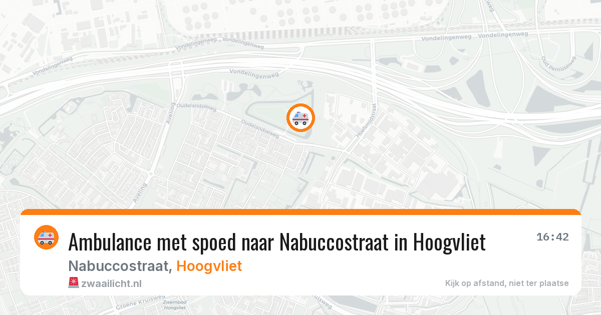 Ambulance met spoed naar Nabuccostraat in Hoogvliet — 9 jun 2026