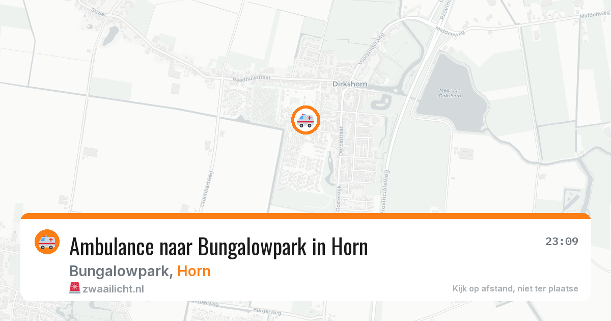 Ambulance naar Bungalowpark in Horn — 8 feb 2026