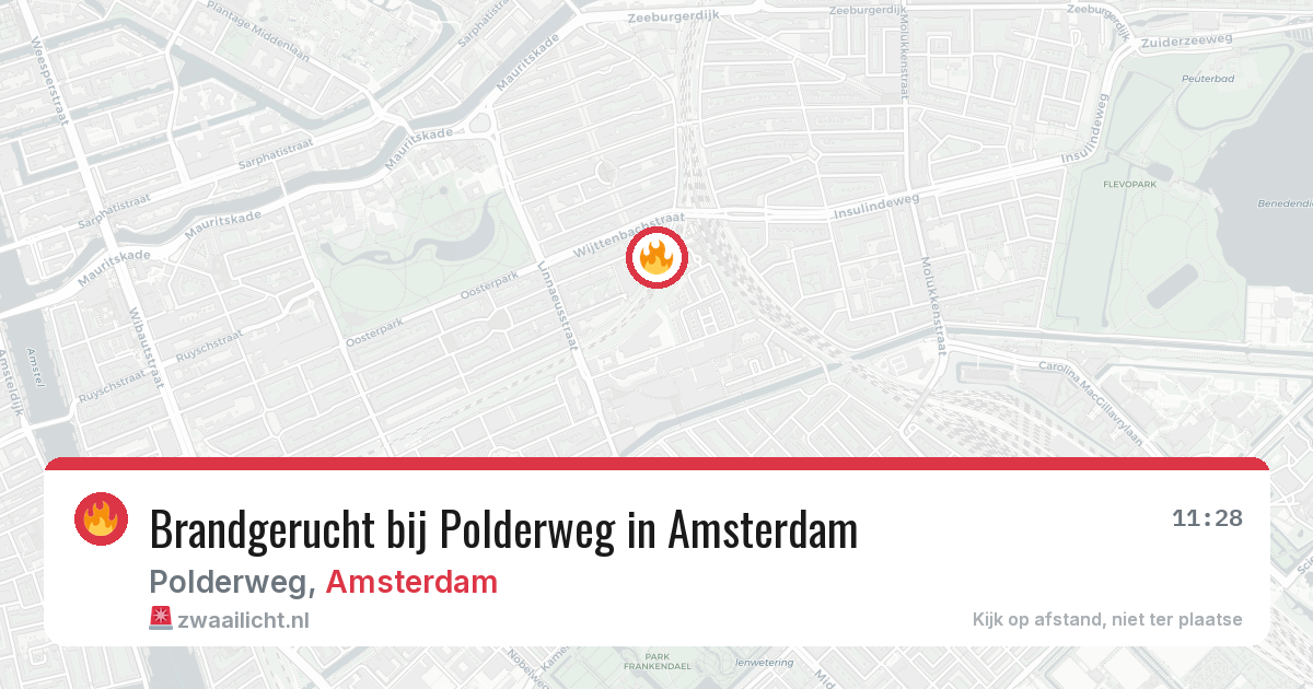 Brandgerucht bij Polderweg in Amsterdam — 24 mei 2026