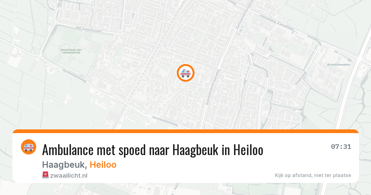 Ambulance met spoed naar Haagbeuk in Heiloo — 20 jun 2026