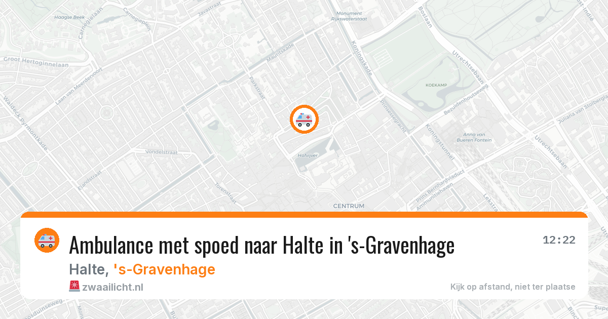 Ambulance met spoed naar Halte in 's-Gravenhage — 5 aug 2026
