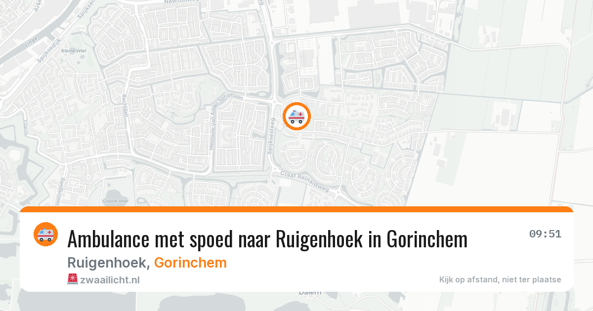 Ambulance met spoed naar Ruigenhoek in Gorinchem — 29 jun 2026
