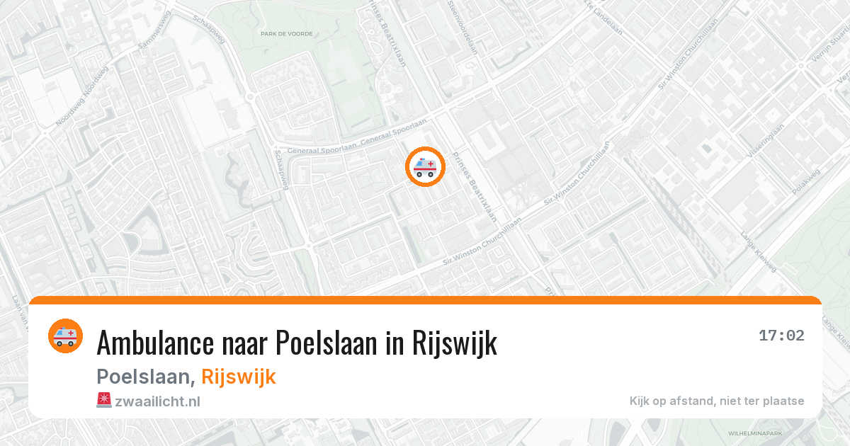 Ambulance naar Poelslaan in Rijswijk — 18 mei 2026