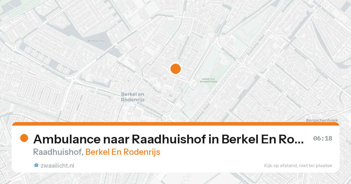 Ambulance naar Raadhuishof in Berkel En Rodenrijs — 8 feb 2026