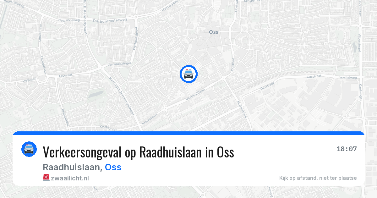 Verkeersongeval op Raadhuislaan in Oss — 7 jul 2026