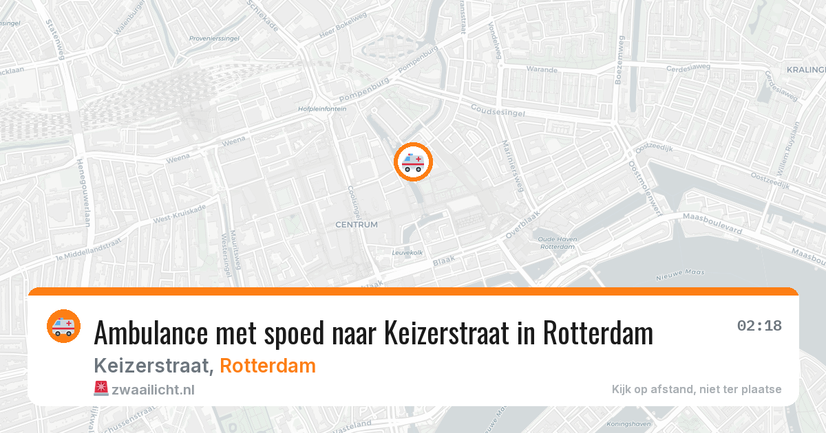 Ambulance met spoed naar Keizerstraat in Rotterdam — 15 mrt 2026
