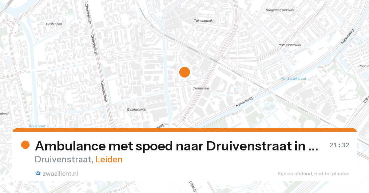 Ambulance met spoed naar Druivenstraat in Leiden — 10 mei 2026