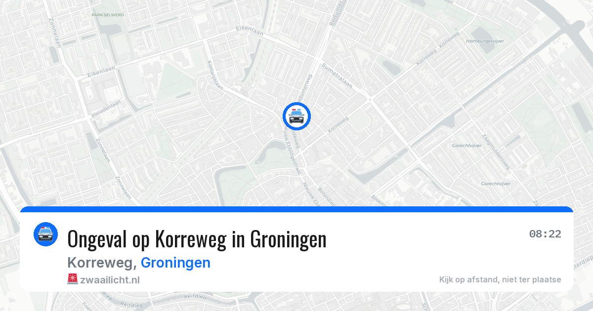 Ongeval op Korreweg in Groningen — 8 apr 2026