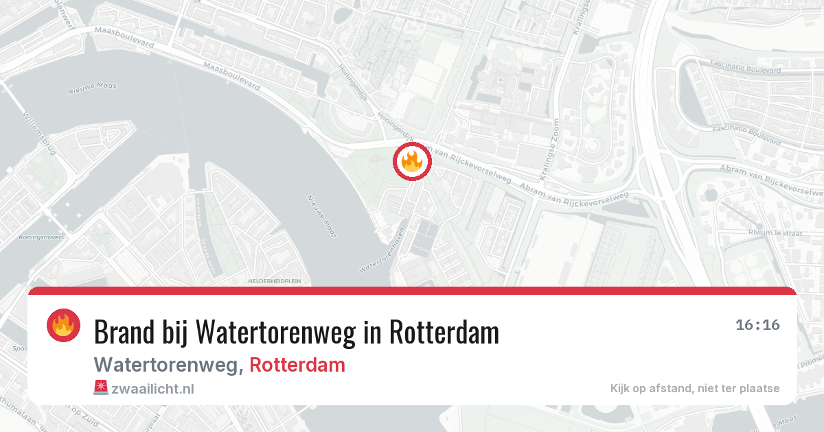 Brand bij Watertorenweg in Rotterdam — 25 jun 2026