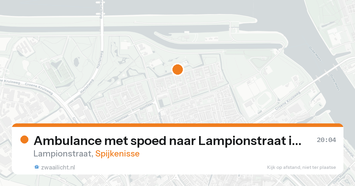 Ambulance met spoed naar Lampionstraat in Spijkenisse — 24 aug 2026