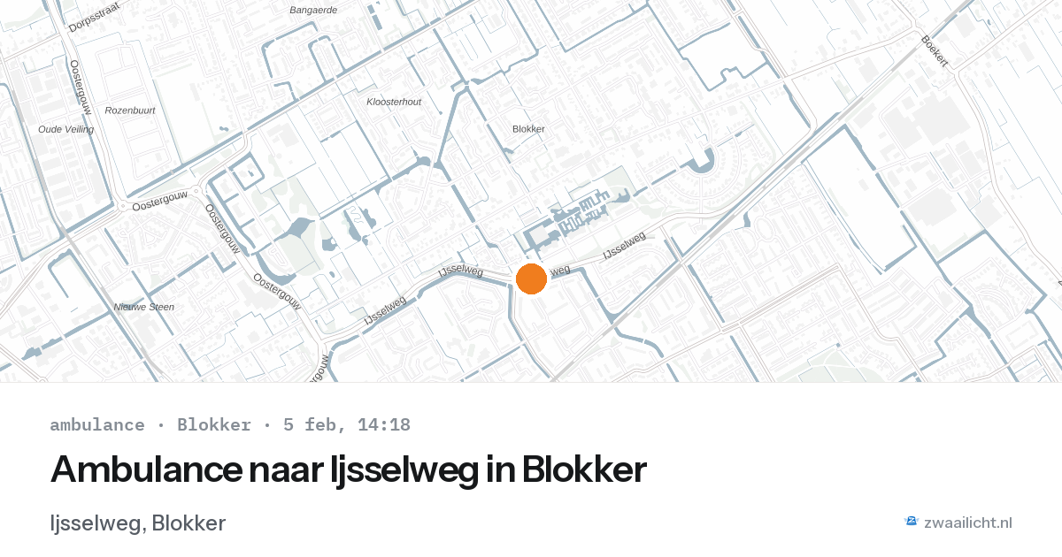 Ambulance naar Ijsselweg in Blokker — 5 feb 2026