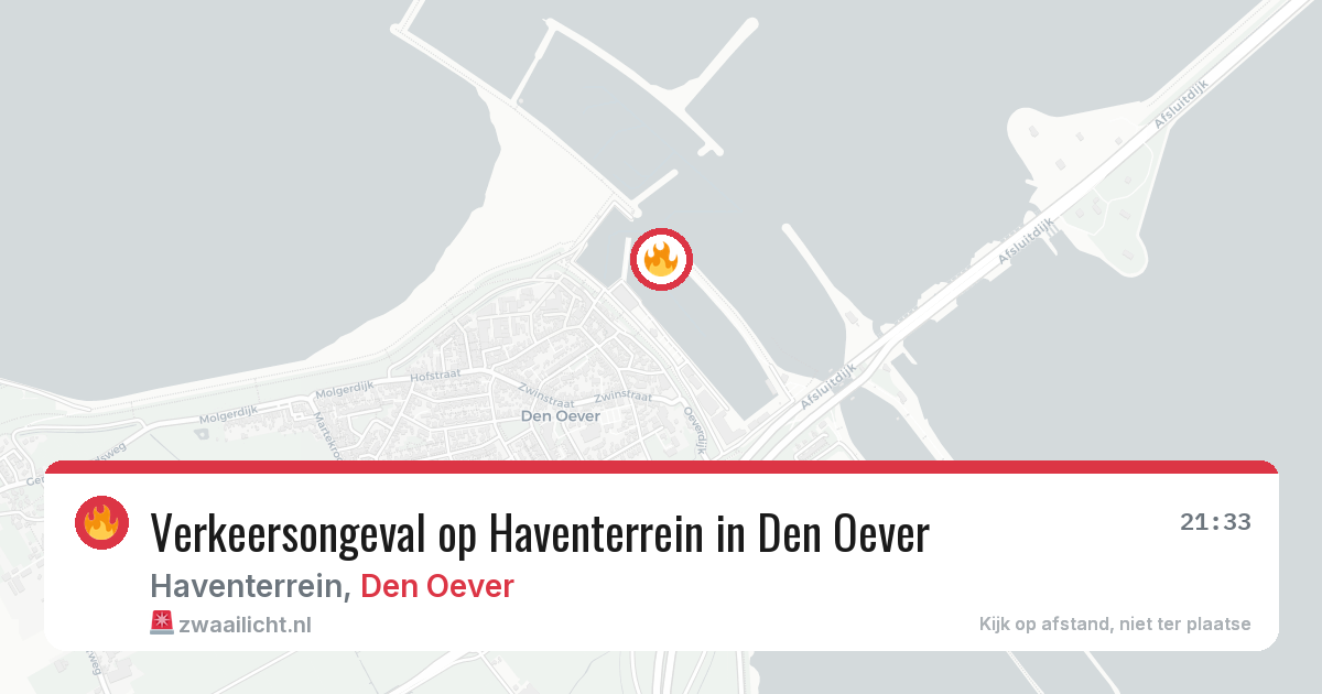 Verkeersongeval op Haventerrein in Den Oever — 14 apr 2026