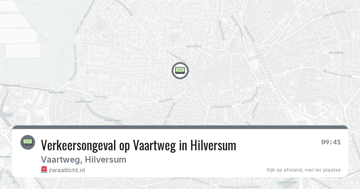 Verkeersongeval op Vaartweg in Hilversum — 13 feb 2026